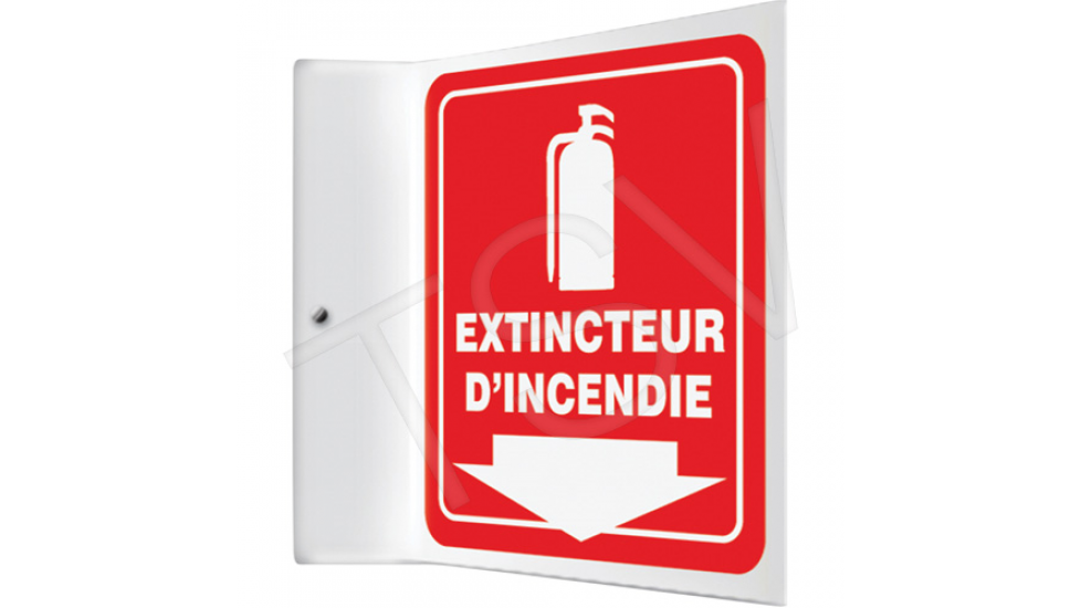 Enseigne Projection(MC) « Extincteur d'incendie », 8" x 8", Plastique, Français avec pictogramme Chacun